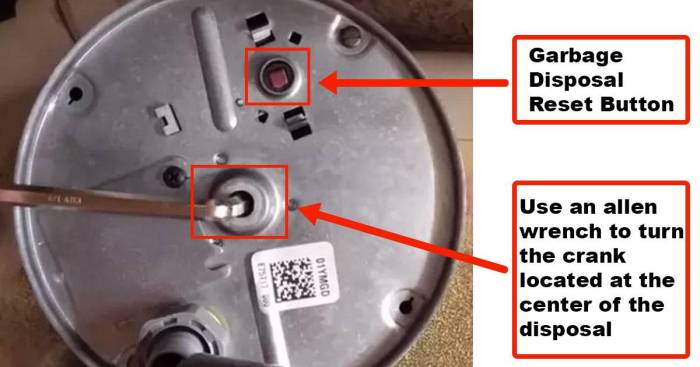 How to reset a garbage disposal