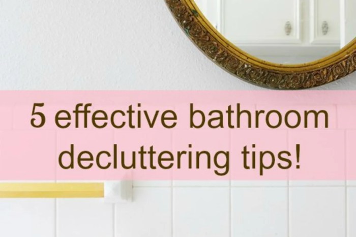 Minimalists top bathroom decluttering tips