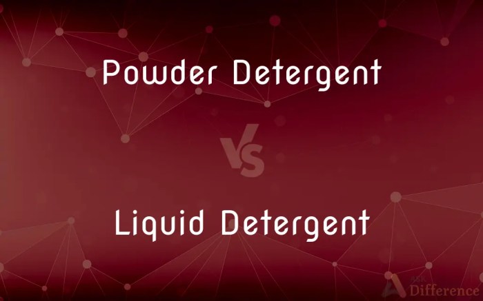 Powder vs liquid detergent