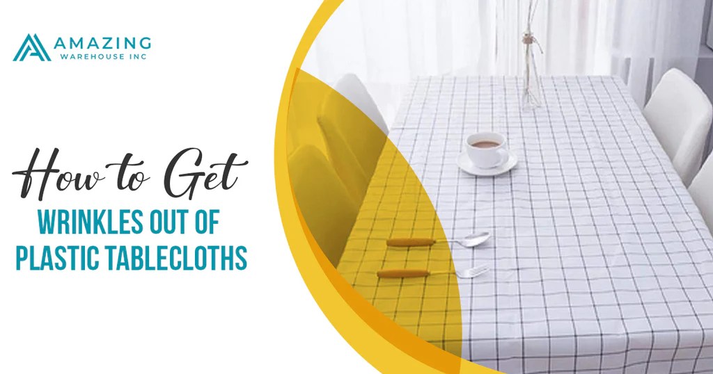 Prepping wrinkly tablecloths for the dinner table