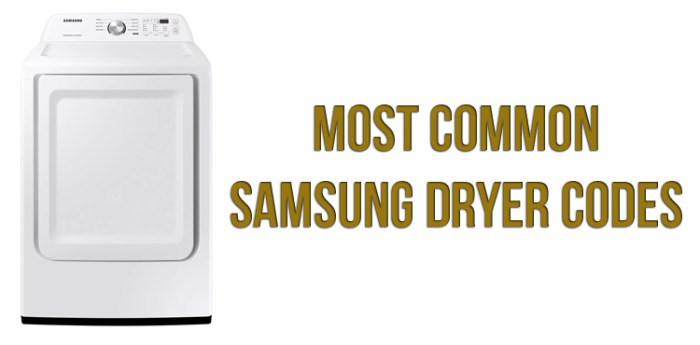 Troubleshooting samsung dryer error codes