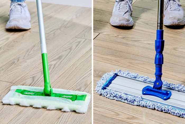I Put My Swiffer and Mop to the Test and There Was a Clear Winner Swiffer vs microfiber mop