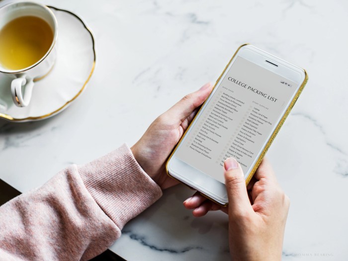 College living packing list