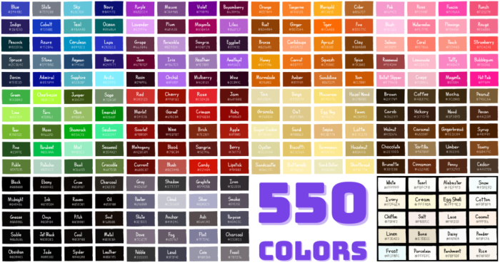 List of colors and color names | Color mixing guide, Color meanings ...