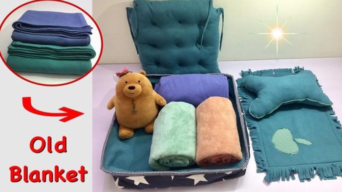 10 New Ways to Reuse Old Blankets | 101 Days of Organization Ways to reuse blankets