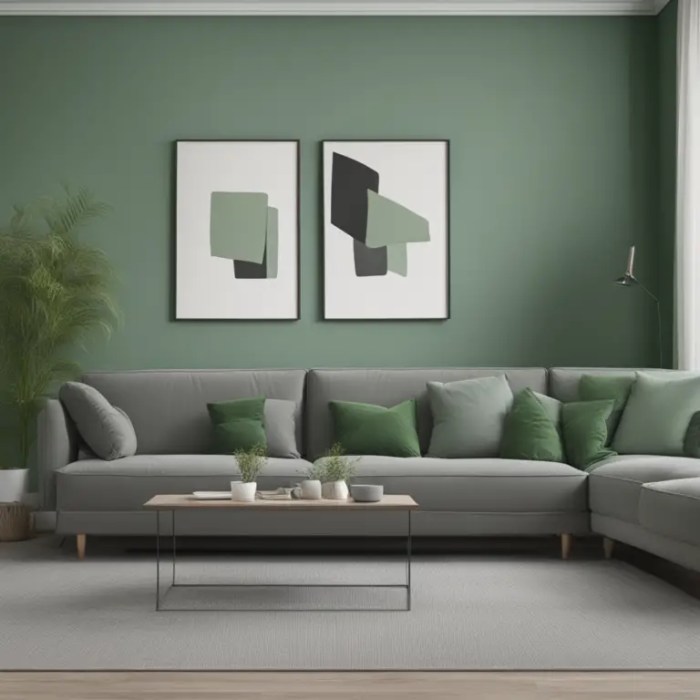 Green sofa living room ideas
