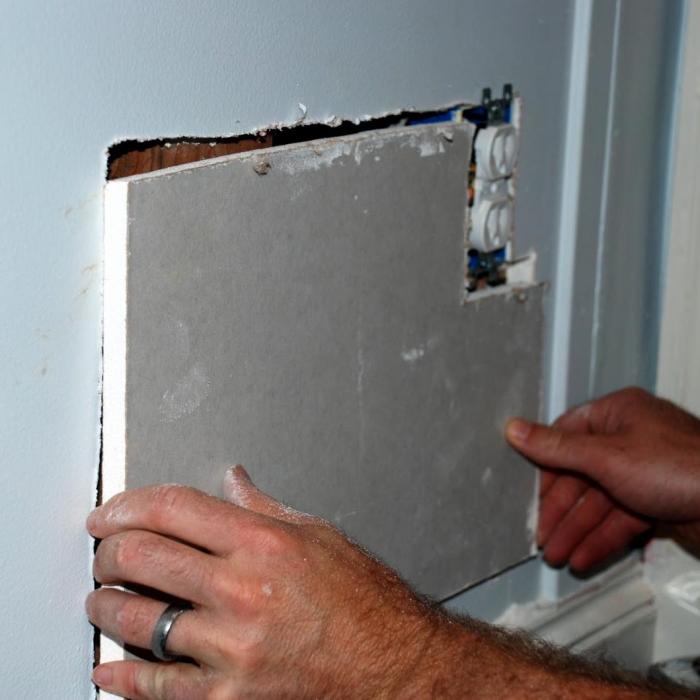 Repair a large hole in drywall